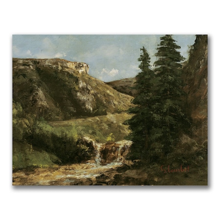 Gustave Courbet 'Landscape Near Ornans' Canvas Art,24x32